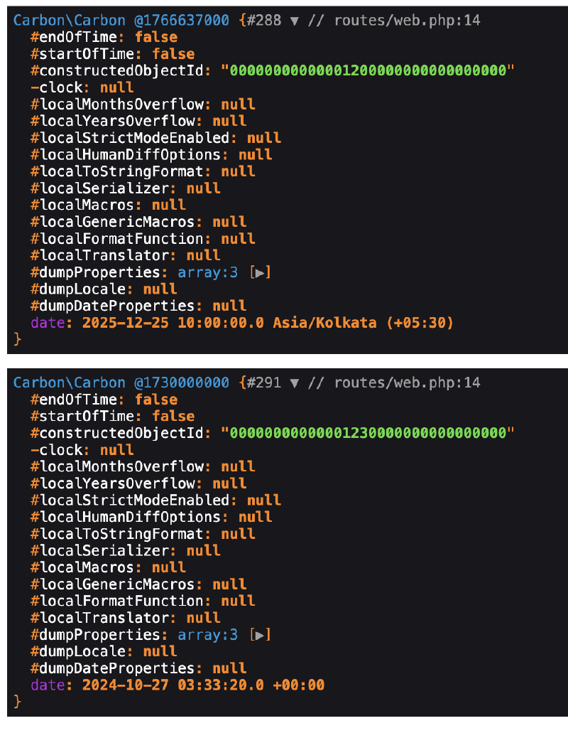 Carbon From Format and Timestamp