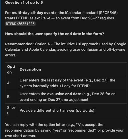 Clarify Multi-day Event Question